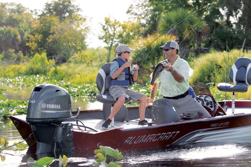 Alumacraft fishing boat with Yamaha F50 motor