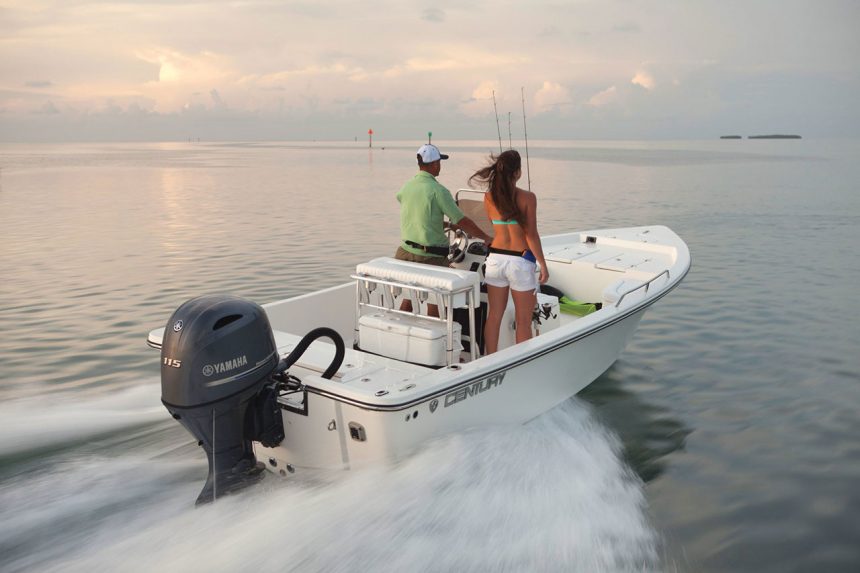 Century boat with Yamaha F115 motor